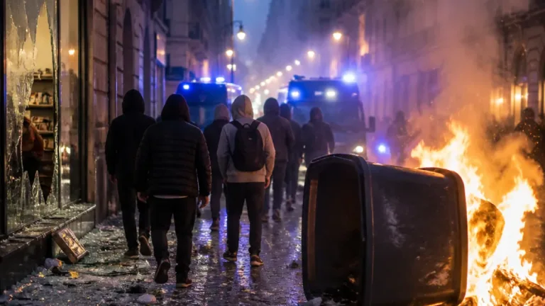Altercados en Barcelona: encapuchados atacan al sistema educativo y hay unos 100 detenidos